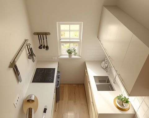 Как рационально использовать пространство на маленькой кухне